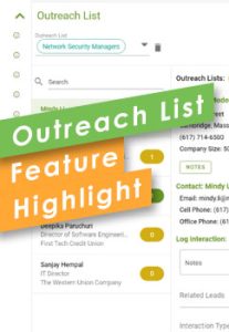 Outreach List feature highlight
